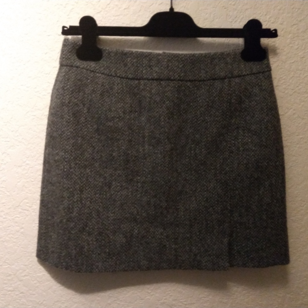 NWT Bella Freud Wool Tweed Grey Skirt UK6